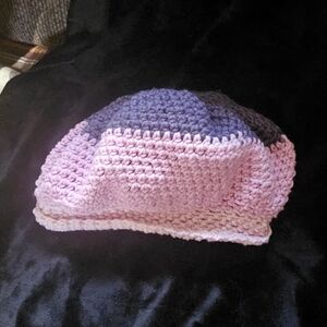 Charming Pink and Purple Kids Crochet Hat